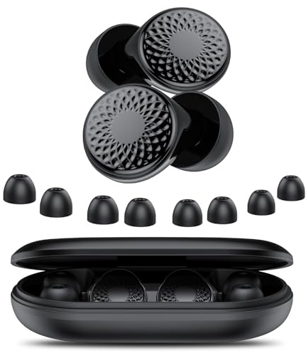 Tappi Orecchie Dormire, Antirumore Quiet Silicone Auricolari, 45dB Protezione dell'udito, Comfort Elasticità Riutilizzabile Earplugs, for Concerti/Aerei/Sleep/Viaggiare, 8 Inserti auricolari XS/S/M/L