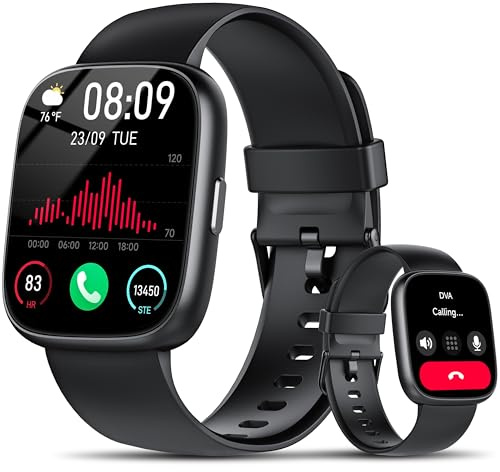 Reloj Inteligente Hombre Mujer con Alexa, 1,83 HD Smartwatch con Llamadas Bluetooth,120+ Deportivos Smart Watch con Pulsómetro/Podómetro/Monitor de Sueño, IP68 Pulsera Actividad para Android iOS