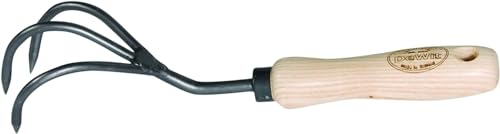 DeWit Tierra Garden 3-Tine Cultivator with Short Handle, Works as Garden Hoe and Tiller (31-0904)