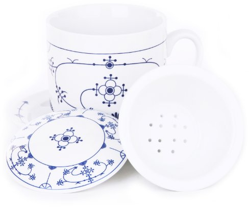 Ocean Line Wilhahn (Früher Kräuterteetasse Porzellan Indisch Blau Strohblume Moin Moin