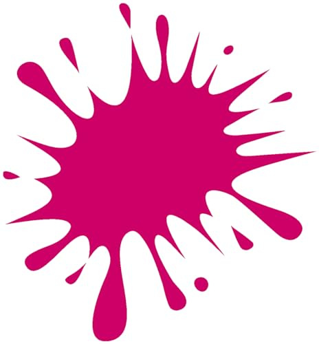 Samunshi® Farbkleckse Aufkleber Klecks Sticker 65 x 70cm pink