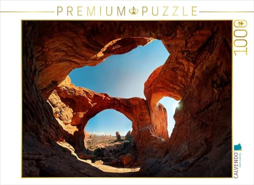 CALVENDO Puzzle Double Arch, Arches Nationalpark, USA | 1000 Teile Lege-Größe 64 x 48 cm Foto-Puzzle für glückliche Stunden