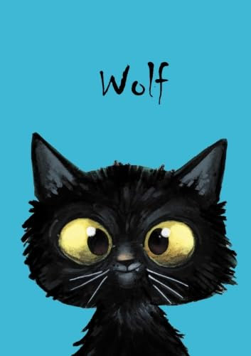 Wolf: Wolf - Katzen - Malbuch / Notizbuch / Tagebuch: A5 - blanko