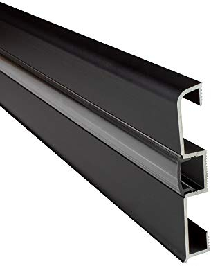 tktrading24 C02 LED Aluprofil Schwarz Sockelleiste 2m klar