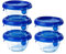 Pyrex Cook & Go - Lot de 5 LunchBox Rondes - 0,2L - Verre Borosilicate - Compatible four, micro-ondes, lave-vaisselle - Made in France