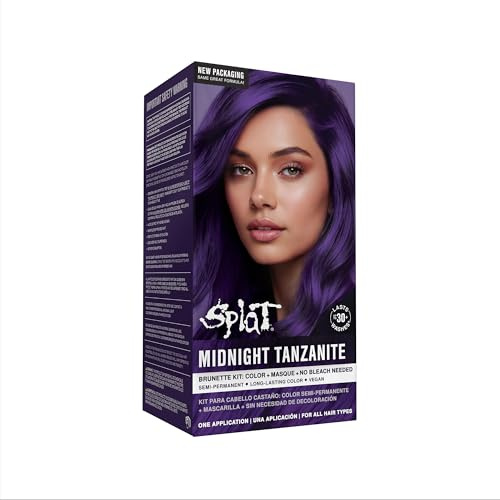 Splat | Midnight Complete Kit | Hair Dye | Semi-Permanent | Long Lasting | Vegan and Cruelty-Free (Midnight Tanzanite)