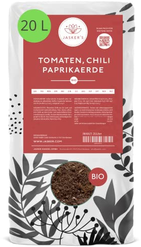 Bio Chili Erde 20 L - 100 % Torffreie Chillierde mit Dünger & Wurzelaktivator - Als Anzuchterde für Chili Pflanzen - Chilierde - Erde für Chili Pflanzen - Chilli Erde