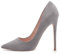 GENSHUO High Heel Pumps Damen Schuhe Elegant Wildleder 4,7 Zoll/12CM Spitz Stiletto High Heels Sexy,Grau GY-Größe 35 EU