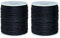Dxhycc 200 Yards 1 mm gewachste Baumwollschnur Perlenfaden Schnur für Halsketten, Armbänder, Schmuckherstellung, Makramee, Basteln, Schwarz