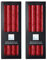 Kerzenfarm Hahn 8 Stearin-Stabkerzen - 8er Set (2x4 STK.) 22 x 250 mm | Bordeaux Rot - pflanzliche Tafelkerzen Echtwachs
