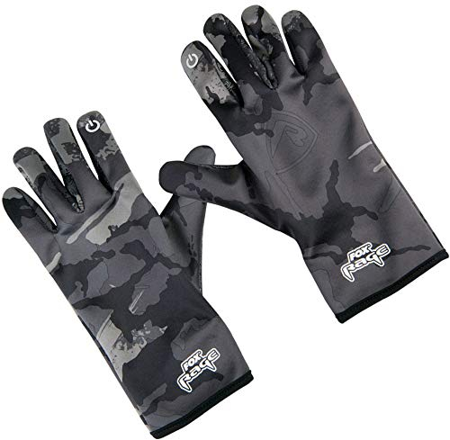 Fox Rage Thermal Camo Gloves - Thermohandschuhe für Angler, Größe:L