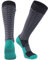 RANDY SUN Wasserdichte Skisocken, Unisex, Coolmax, Radfahren, Laufen, Trekking, knielang, 1 Paar, Schwarz, Grün, Größe M