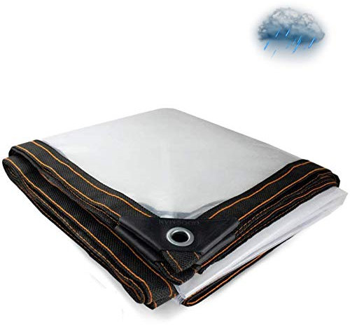 Bache Impermeable avec Oeillet 3x8 M, Baches Transparente Anti-UV, Bâches Indéchirable Et Résistante Aux Intempéries pour Mobilier De Jardin, Bois, Piscine Et Voiture