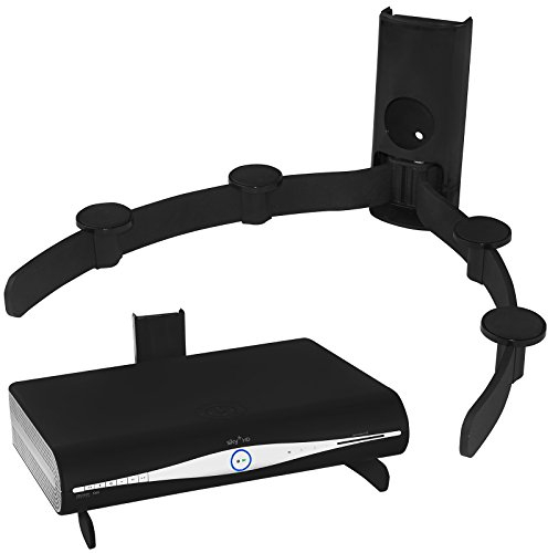 AMOS DVD Wall Bracket Wall Mount Universal Multi Purpose Floating Wall Shelf with Padded Arms & Cable Tidy for XBOX One XBOX 360