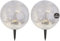 bmf-versand® Solarlampen für außen Kugel 20 cm mit LED 2er Set - Gartendeko Solar Modern - Solarleuchten Garten Deko 2 Stück - Außenlampe Stehend Glaskugel Warmweiß Spieß