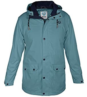 MADSea Herren Regenjacke Friesennerz 63080 Petrolblau, Farbe:petrolblau, Größe:M