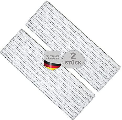 Okaei 2 Stück Wischmopp Bezug (50 cm) - Premium Bodenwischer-Wischbezug aus 100% Microfaser - Bezug Optimal zur Gründlichen Reinigung von Glatten & Leicht Unebenen Böden - Mikrofaser Moppbezug Grau