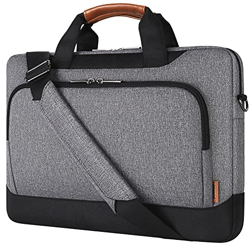 DOMISO 15-15.6 Zoll Laptop Schutzhülle Aktentasche Computer Tasche Kompatibel mit Lenovo 15.6 Ideapad 330/16 MacBook Pro/HP EliteBook 850 G3/Envy x360 15/Latitude 3580/Acer Chromebook/Asus,Grau