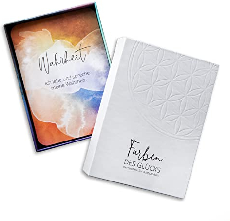 Schokoladenseite Das Glücksperiment – Farben des Glücks – Affirmationskarten für Achtsamkeit, Selbstliebe, Glück | Impulskarten | Gedankenauszeit | Coachingkarten