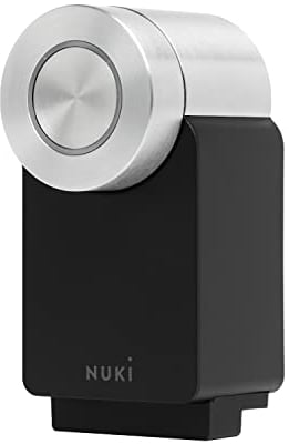 Nuki Smart Lock 3.0 Pro para cilindro de perfil europeo, cerradura de puerta inteligente con módulo WiFi para acceso remoto, cerradura electrónica de hogar inteligente retroadaptable, funciona con