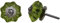 KPAVIR Interior Home/Kitchen/Wardrobe Cabinet Drawer Knobs Crystal Glass and Metal, Set of 6 (Green)