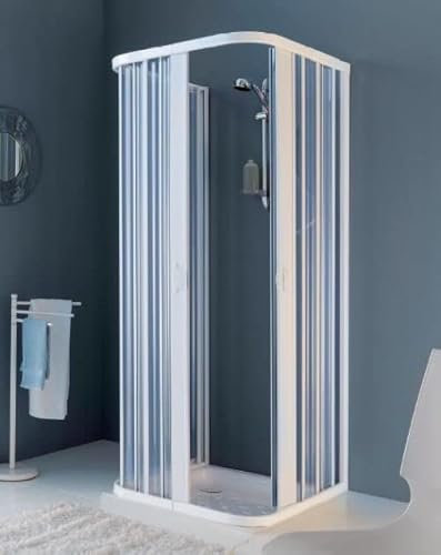 Box doccia Saturnia - 3 lati, apertura centrale (doppia anta) - Misura: 65 x 65 x 65 x h185
