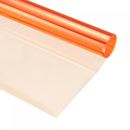 sourcing map Farbfilter Papier für Fotostudio Rot Kopflicht 40x50cm Orange 85B Paket von 2