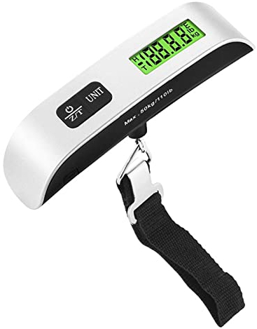 EasyULT Digitale Kofferwaage, Kofferwaage Tragbare Hängewaage, Fischwaage Hintergrundbeleuchtetes LCD-Display, Geeignet zum Wiegen von Gepäck, Küchenutensilien, Angeln