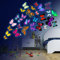 Leuchtende Wandtattoo Schmetterlinge Leuchtend Wandaufkleber Schmetterlinge Deko Schmetterling Wandsticker Wanddeko für Wohnzimmer Schlafzimmer Kinderzimmer Blau