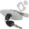 STS Push Lock Klappenschloss Ellipse groß weiß (Farbe 249F) für z. B. Serviceklappe Wohnwagen Wohnmobil Caravan Boot