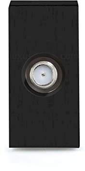 Luxus-Time Wippschalter Lichtschalter Steckdosen Aluminium Rahmen Unterputzdose UP Schuko Wipp Wandschalter Einbau Kippschalter Schwarz (Modul: 1/2 SAT)