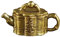 ULTECHNOVO 1pc small copper pot ornament vintage tea kettle Fortune Statue traditional Chinese Decoration Tiny Teapot miniature ornaments brass teapot Small Kettle Tabletop Decor car bronze