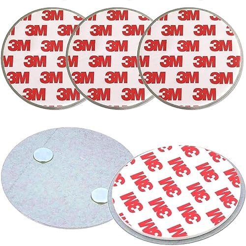 Defacto Rauchmelder Magnethalterung 3 Stück Selbstklebende Ø 70mm - 3M Magnethalter für alle Rauchmelder schnelle und sichere Montage ohne Bohren & Schrauben für Feuermelder und Rauchwarnmelder