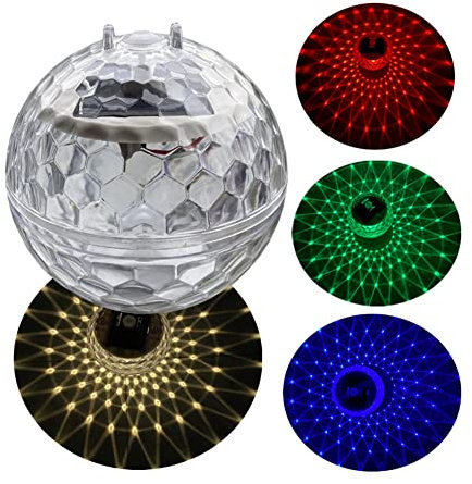 Cymwer Solar Powered Water Float Light Economic Ball Floating Night Light IP66 Waterproof Outdoor Fountain Pool Decorations (Colored Light)