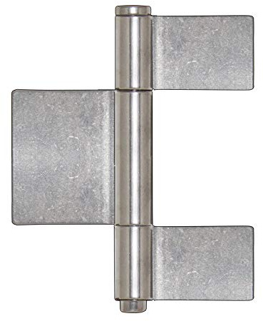 Cerniera di saldatura 3 pezzi con bullone estraibile con 3 ali lunghe in acciaio inox A2 (1 pezzo, 100 mm)