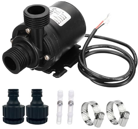 SPORWAY Pompa sommergibile senza spazzole, DC12 V, 5 m, 800 l/h, pompa per acqua sporca, pompa per acqua sporca, pompa a immersione elettrica, piccola per laghetto, acquario, fontana solare