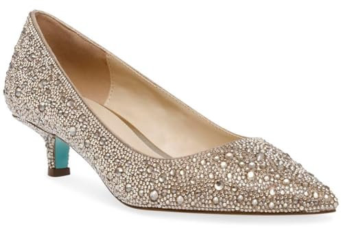 Betsey Johnson Women's Scout Pump, Light Gold, 9.5