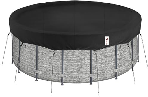 iBirdie Outdoor Above Ground Pool Cover fit 11 12 13 Feet Round Pools Fade-Resistant Tear-Resistant Waterproof and Weatherproof Covers