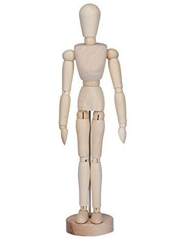 Zeichnungsschaufensterpuppenmodell, Abstrakte Kunststatue aus Holz, Körperfigur, Statue, Ornament mit Ständer, Multifunktionale Tischsammlung, Figur Zum Zeichnen, Skizzieren,