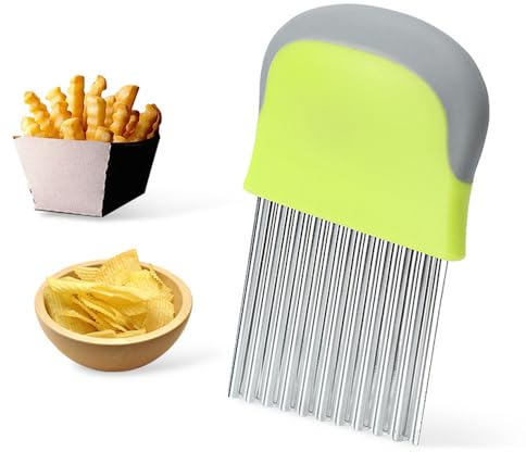 Wellenschneider,Riffelmesser aus Edelstahl Kartoffelschneider Gemüse Schneider Kinder Wellenschnittmesser für Pommes Kartoffeln Gemüse Obst Gurken Potato