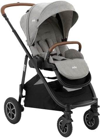 Joie Versatrax Kinderwagen Pebble. Grau, Aluminiumrahmen, Wendbarer Sitz, 5-Punkt Gurt, 11.7 kg, EN 1888-2;2018 zugelassen bis 22 kg