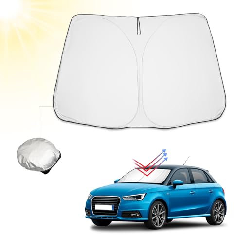 BIBIBO Audi A1 Frontscheibenabdeckung, Auto Abdeckung kompatibel mit Audi A1 8X 2010-2018 / A1 GB 2019-2025, Auto Sonnenschutz für Frontscheibe Faltbar, Sonnenblende gegen UV-Strahlen