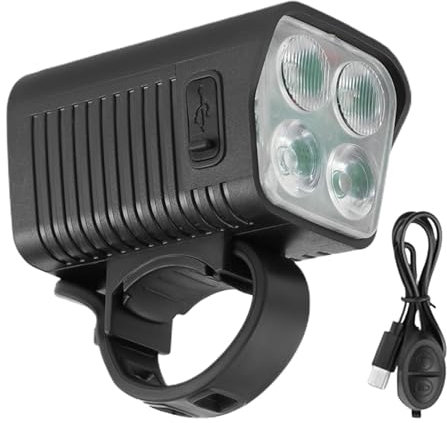Luce anteriore per moto, Luce per moto per guida notturna,Faro super luminoso per moto | Luce anteriore per moto di sicurezza ricaricabile tramite USB per escursionismo, campeggio