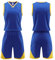 Basketball Trikot 2-Teiliges Personalisiert(Name und Nummer) Basketball ärmellose Anzug, Kinder/Erwachsene Sportswear Weste + Shorts, Benutzerdefiniert Basketball Trikot Shirt blau 18