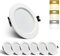 Großcat LED Einbaustrahler 230v 10W Ultra Flach Led Spots, Warmweiß 3000K Neutralweiß 4000K Kaltweiß Einbauleuchten, Ø90-100mm Lochdurchmesser, Deckenspots LED für Badezimmer Küche, 6er Set