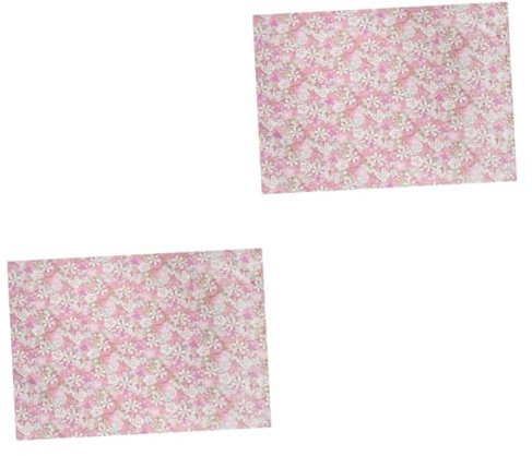 Operitacx 2 Blatt Stoff Aus Reiner Baumwolle Zum Quilten Zum Selbermachen Nähen Quilten Bedruckter Stoff Baumwoll Bastelstoffe Nähstoff Floraler Stoff Quadrate DIY Stoff