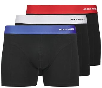 JACK & JONES Herren Jacnyjah Bamboo Trunks 3 Pack Sn, Black, l (3er Pack)