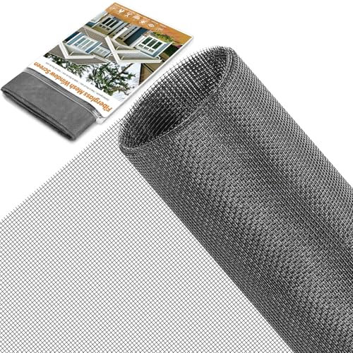 HOFUDON Mosquitera 120cm x 250 cm Fibra de Vidrio, Malla Mosquitera Para ventana y Puerta, Tela Mosquitera por Metros, Recortable a Medida, Adiós a los Mosquitos y Otros Insectos (Gris)