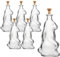 gouveo 6er Set Glasflasche 200 ml Osterhase mit Korken (HGK) - Osterflasche in Hasen-Form - Korkenflasche für Ostern zum Befüllen und Verschenken (OHF200HGK)