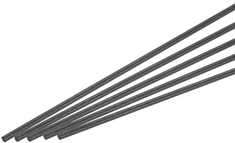 QUARKZMAN 10 Pièces Barre en Fibre de Carbone, 2mm x 100mm Tige de Carbone pour avion RC, Bricolage, Cerf-Volant, Tube d'Aile de Quadricoptère, Réparation de Bras